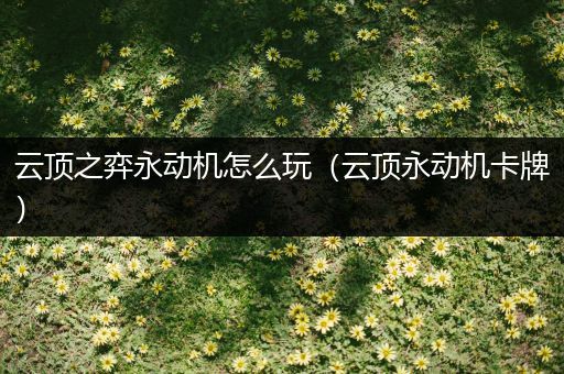 云顶之弈永动机怎么玩（云顶永动机卡牌）