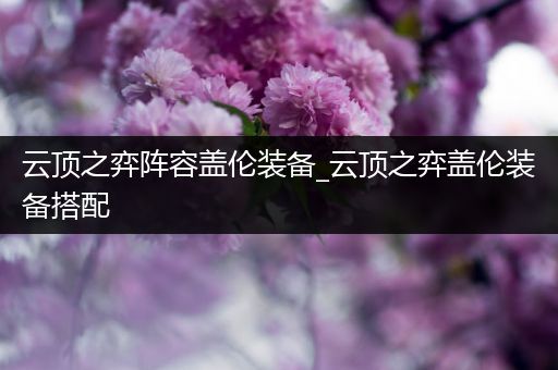 云顶之弈阵容盖伦装备_云顶之弈盖伦装备搭配