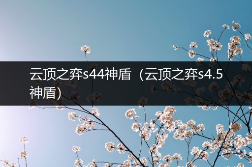 云顶之弈s44神盾（云顶之弈s4.5神盾）