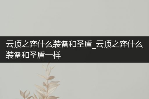 云顶之弈什么装备和圣盾_云顶之弈什么装备和圣盾一样