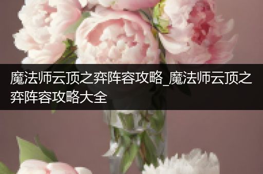 魔法师云顶之弈阵容攻略_魔法师云顶之弈阵容攻略大全