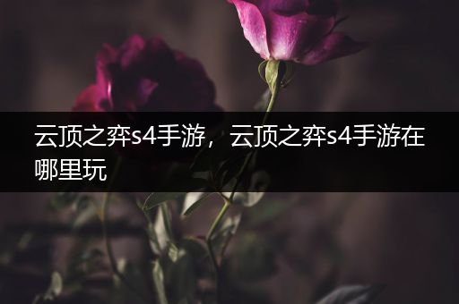 云顶之弈s4手游，云顶之弈s4手游在哪里玩