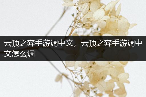 云顶之弈手游调中文，云顶之弈手游调中文怎么调