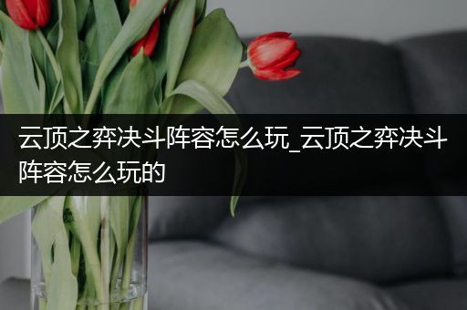 云顶之弈决斗阵容怎么玩_云顶之弈决斗阵容怎么玩的