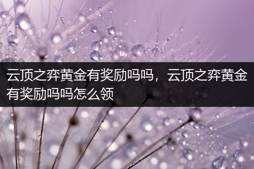 云顶之弈黄金有奖励吗吗，云顶之弈黄金有奖励吗吗怎么领