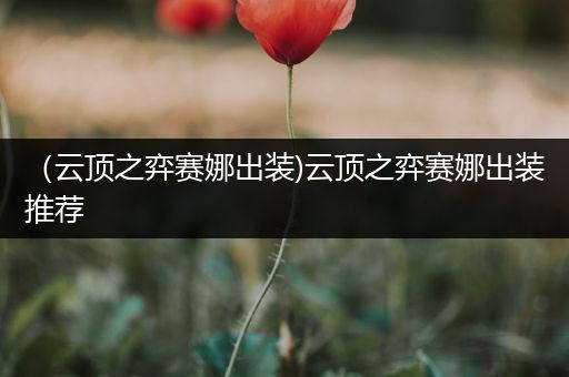 （云顶之弈赛娜出装)云顶之弈赛娜出装推荐
