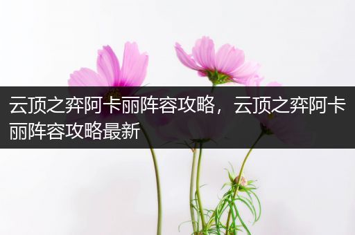 云顶之弈阿卡丽阵容攻略，云顶之弈阿卡丽阵容攻略最新