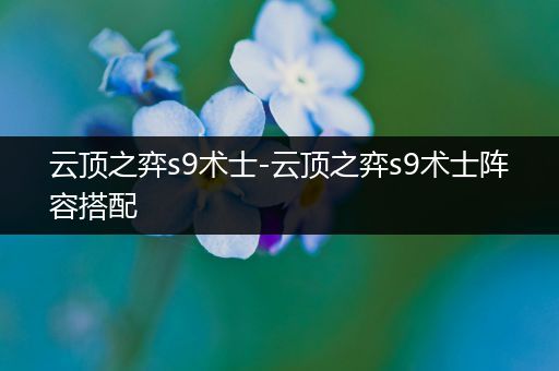 云顶之弈s9术士-云顶之弈s9术士阵容搭配