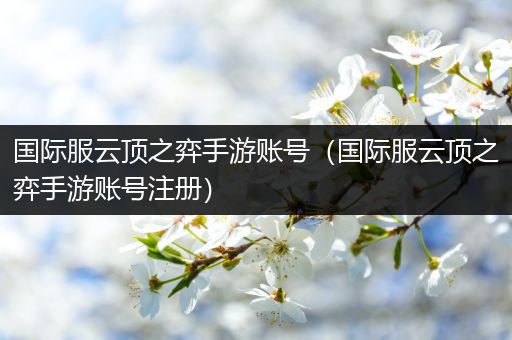 国际服云顶之弈手游账号（国际服云顶之弈手游账号注册）