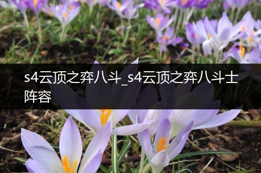 s4云顶之弈八斗_s4云顶之弈八斗士阵容