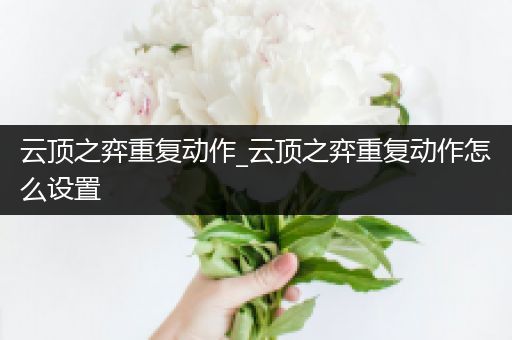 云顶之弈重复动作_云顶之弈重复动作怎么设置