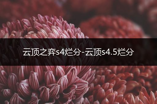 云顶之弈s4烂分-云顶s4.5烂分