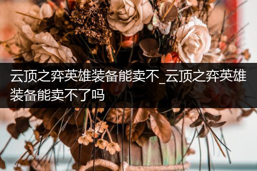 云顶之弈英雄装备能卖不_云顶之弈英雄装备能卖不了吗