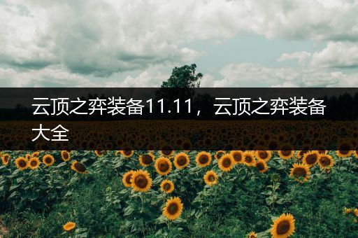 云顶之弈装备11.11，云顶之弈装备大全