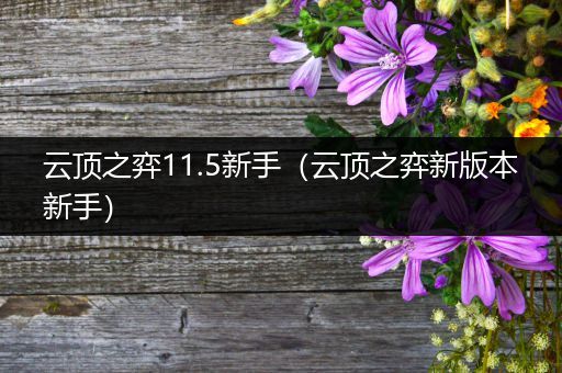 云顶之弈11.5新手（云顶之弈新版本新手）