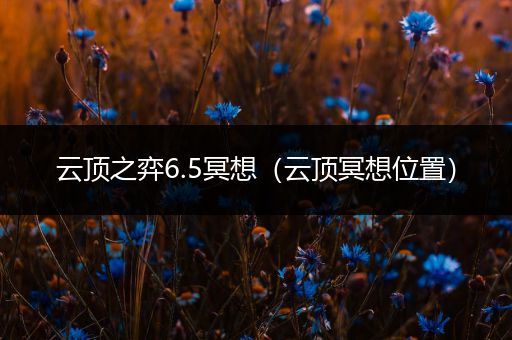 云顶之弈6.5冥想（云顶冥想位置）