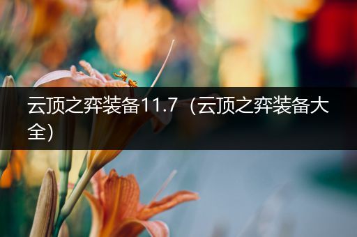 云顶之弈装备11.7（云顶之弈装备大全）