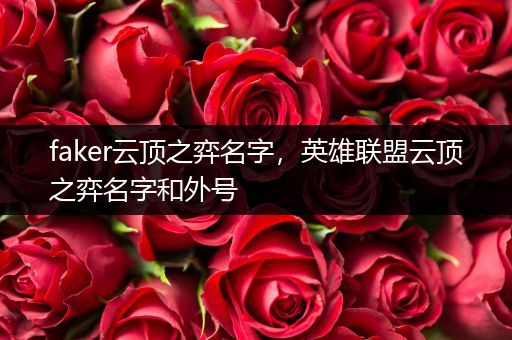 faker云顶之弈名字，英雄联盟云顶之弈名字和外号
