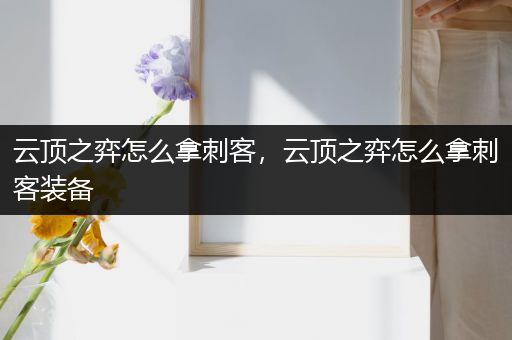 云顶之弈怎么拿刺客，云顶之弈怎么拿刺客装备