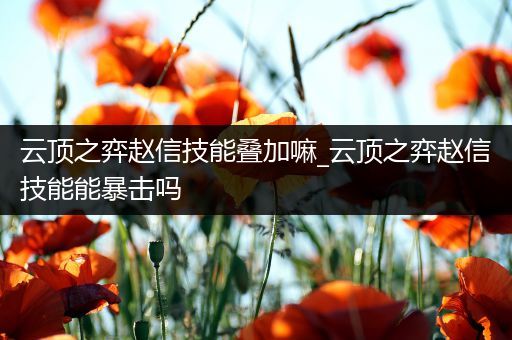 云顶之弈赵信技能叠加嘛_云顶之弈赵信技能能暴击吗