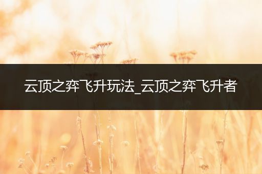 云顶之弈飞升玩法_云顶之弈飞升者