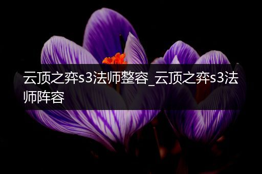 云顶之弈s3法师整容_云顶之弈s3法师阵容