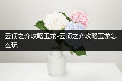 云顶之弈攻略玉龙-云顶之弈攻略玉龙怎么玩