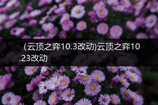 （云顶之弈10.3改动)云顶之弈10.23改动