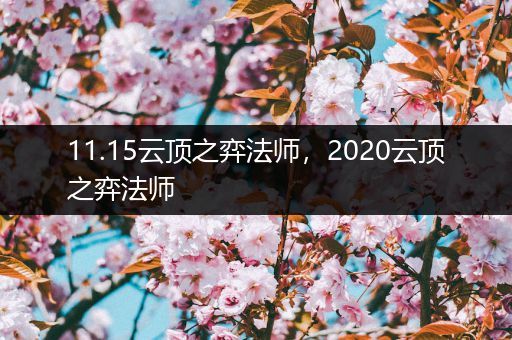 11.15云顶之弈法师，2020云顶之弈法师
