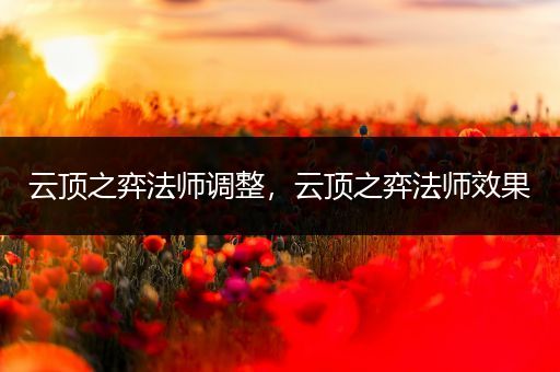 云顶之弈法师调整，云顶之弈法师效果