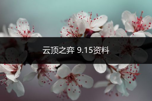 云顶之弈 9.15资料