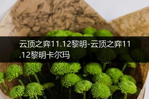 云顶之弈11.12黎明-云顶之弈11.12黎明卡尔玛