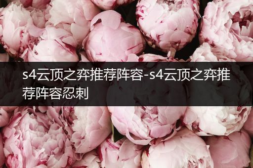 s4云顶之弈推荐阵容-s4云顶之弈推荐阵容忍刺