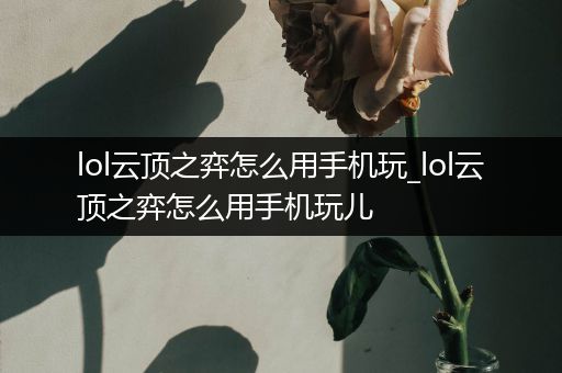 lol云顶之弈怎么用手机玩_lol云顶之弈怎么用手机玩儿