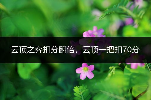 云顶之弈扣分翻倍，云顶一把扣70分