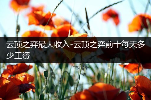 云顶之弈最大收入-云顶之弈前十每天多少工资