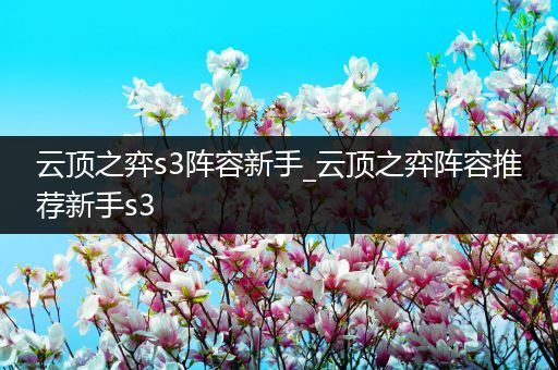 云顶之弈s3阵容新手_云顶之弈阵容推荐新手s3