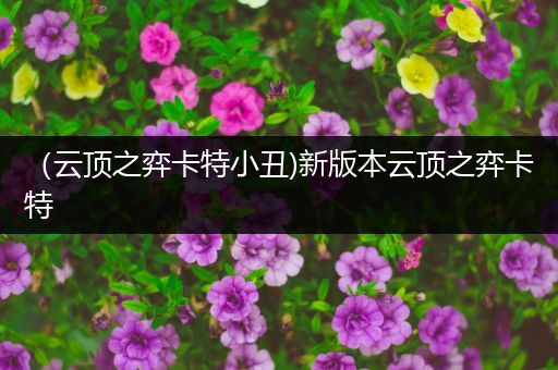 （云顶之弈卡特小丑)新版本云顶之弈卡特