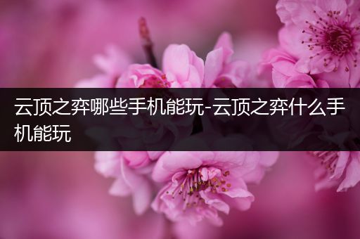 云顶之弈哪些手机能玩-云顶之弈什么手机能玩