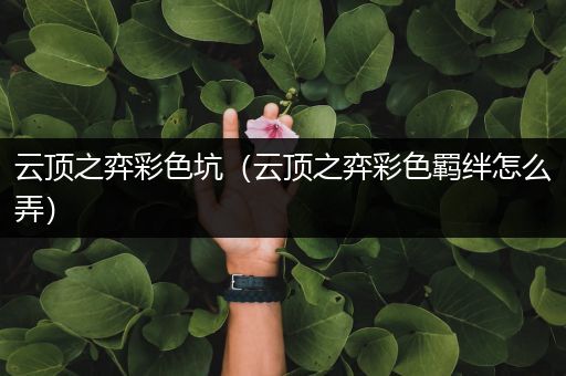 云顶之弈彩色坑（云顶之弈彩色羁绊怎么弄）