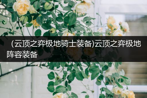 （云顶之弈极地骑士装备)云顶之弈极地阵容装备