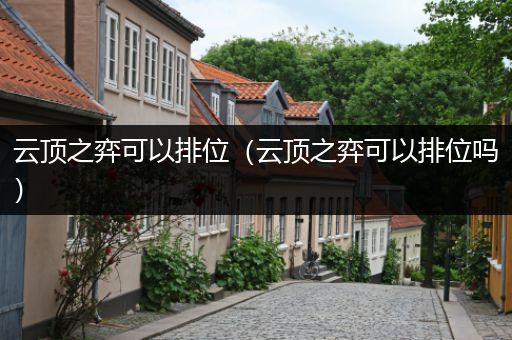 云顶之弈可以排位（云顶之弈可以排位吗）
