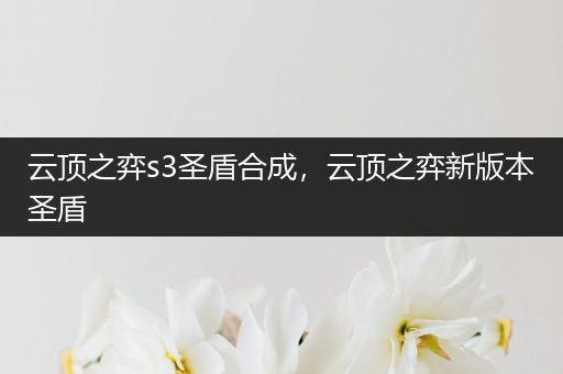 云顶之弈s3圣盾合成，云顶之弈新版本圣盾