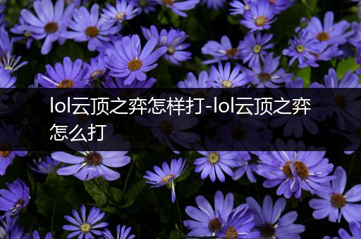 lol云顶之弈怎样打-lol云顶之弈怎么打