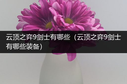 云顶之弈9剑士有哪些（云顶之弈9剑士有哪些装备）
