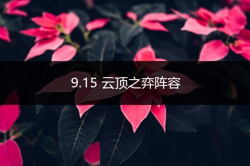 9.15 云顶之弈阵容