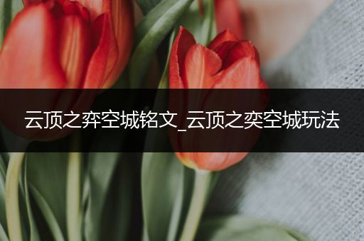 云顶之弈空城铭文_云顶之奕空城玩法