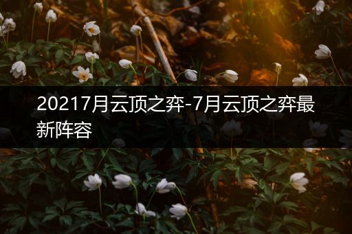 20217月云顶之弈-7月云顶之弈最新阵容