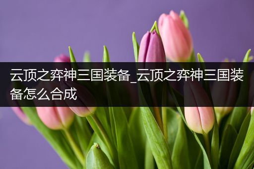 云顶之弈神三国装备_云顶之弈神三国装备怎么合成