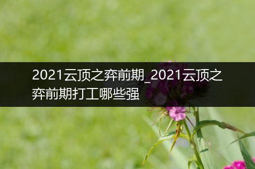 2021云顶之弈前期_2021云顶之弈前期打工哪些强